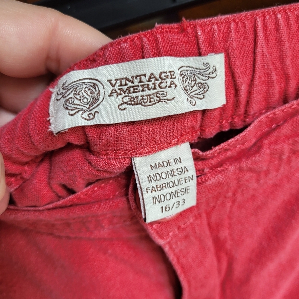 Vintage America Rose/Coral Red Short - Picture 6 of 8
